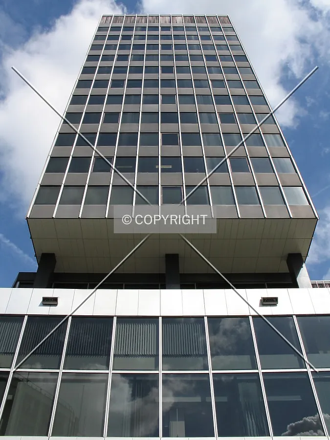 Looking up from the south