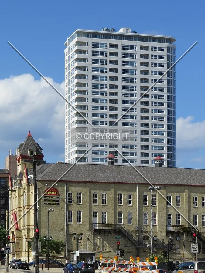 View to the northeast from North 4th Street