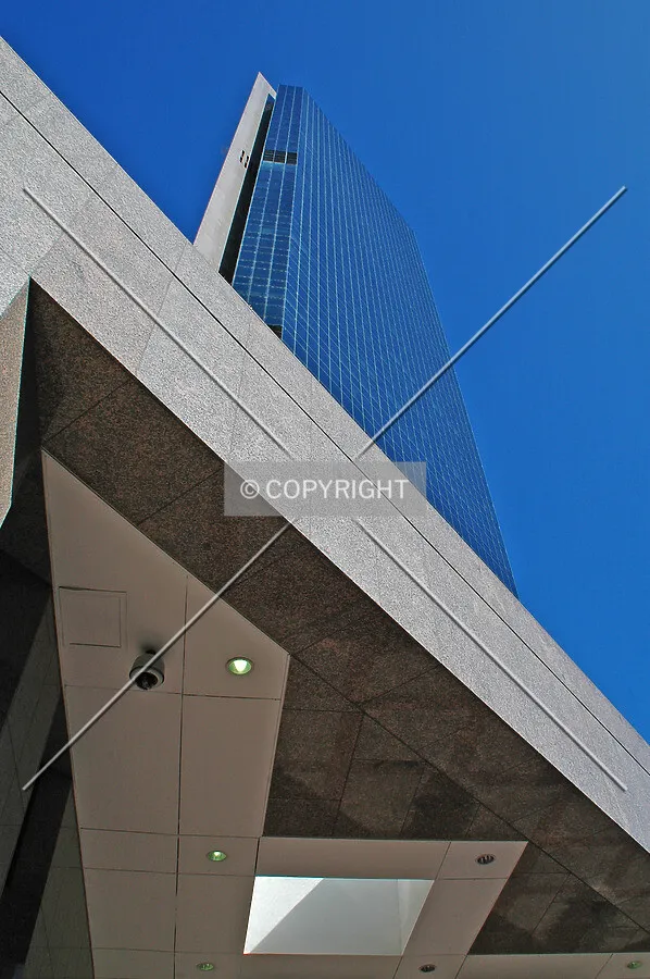 Looking up from the entrance area