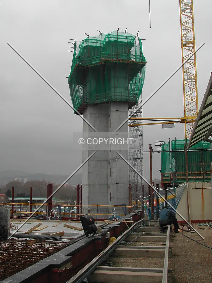 General view of one of the cores from the existing low-rise office building