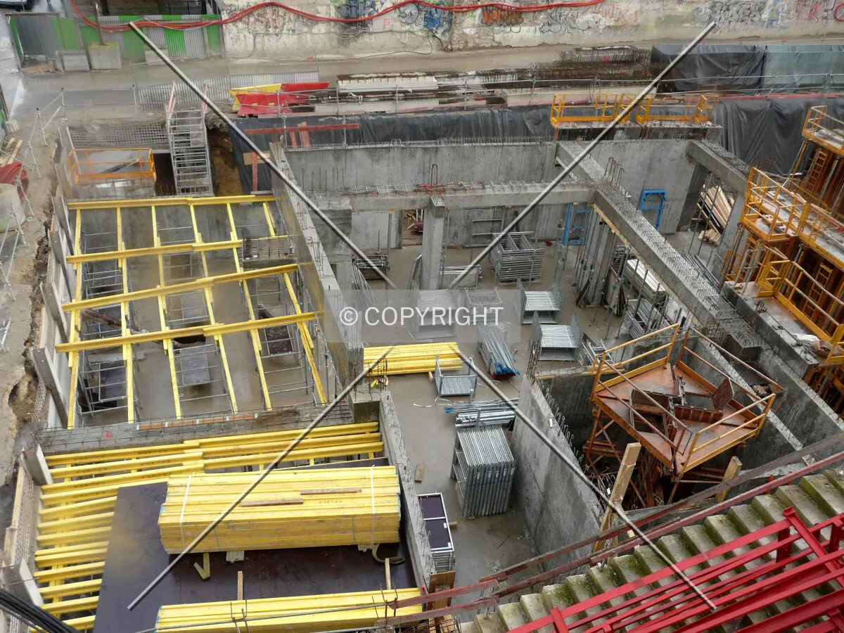 Underground floor under construction