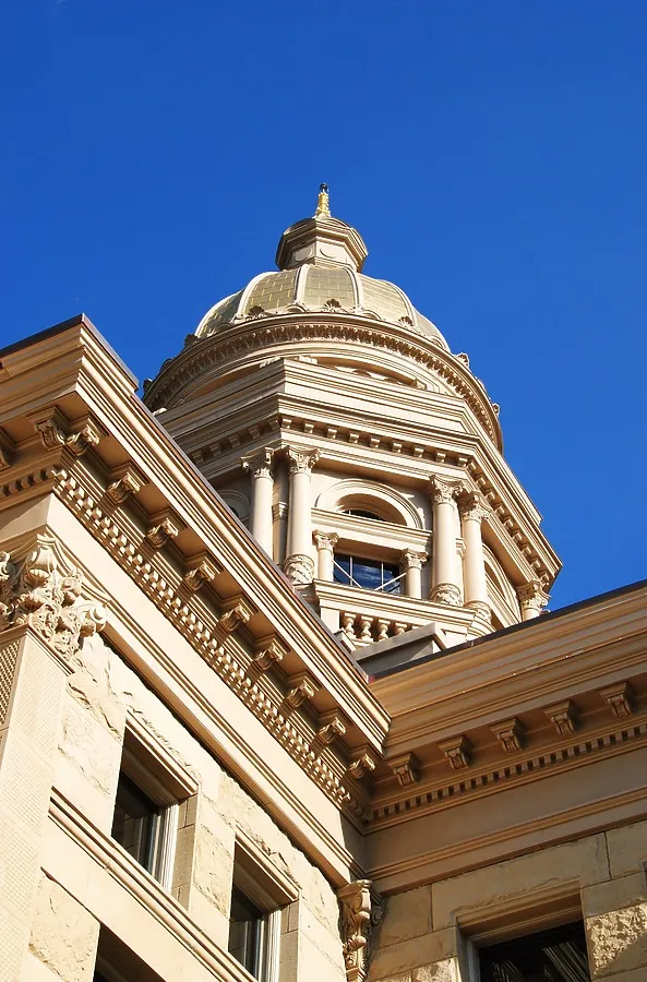 Looking up from the northwest