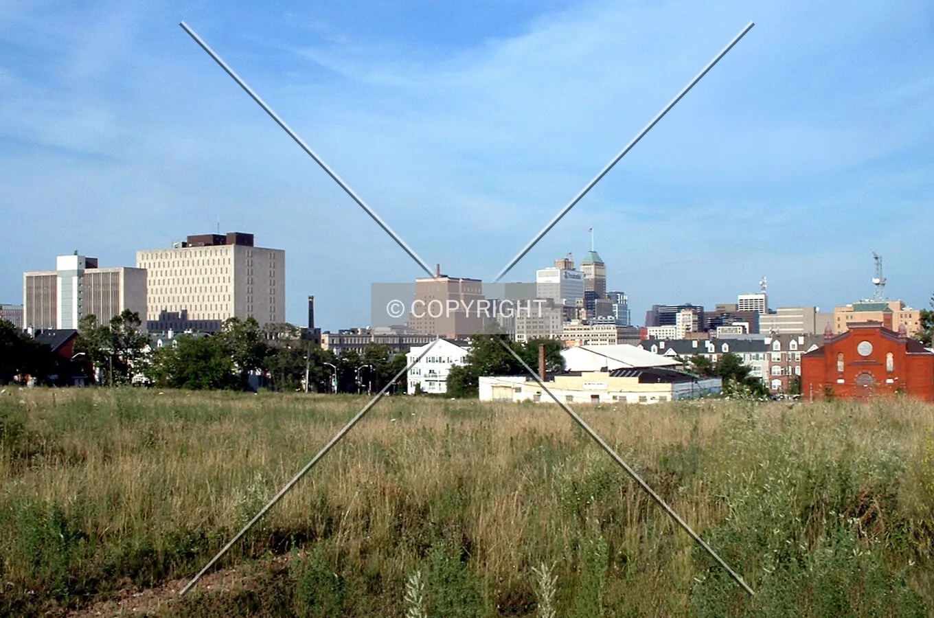 Downtown from the southwest