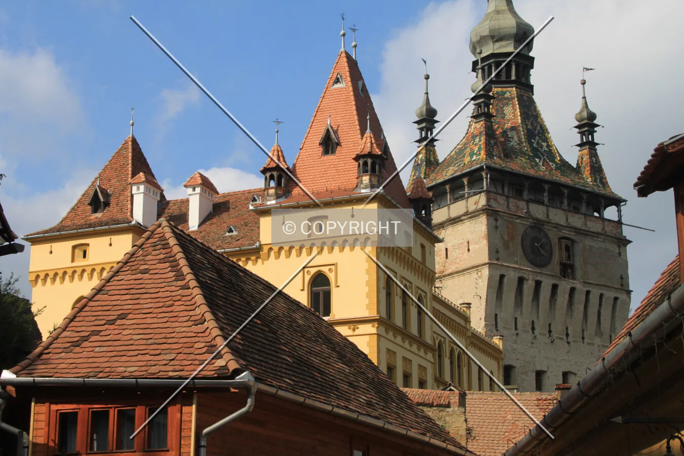 Rooftops in the old city of Sighişoara