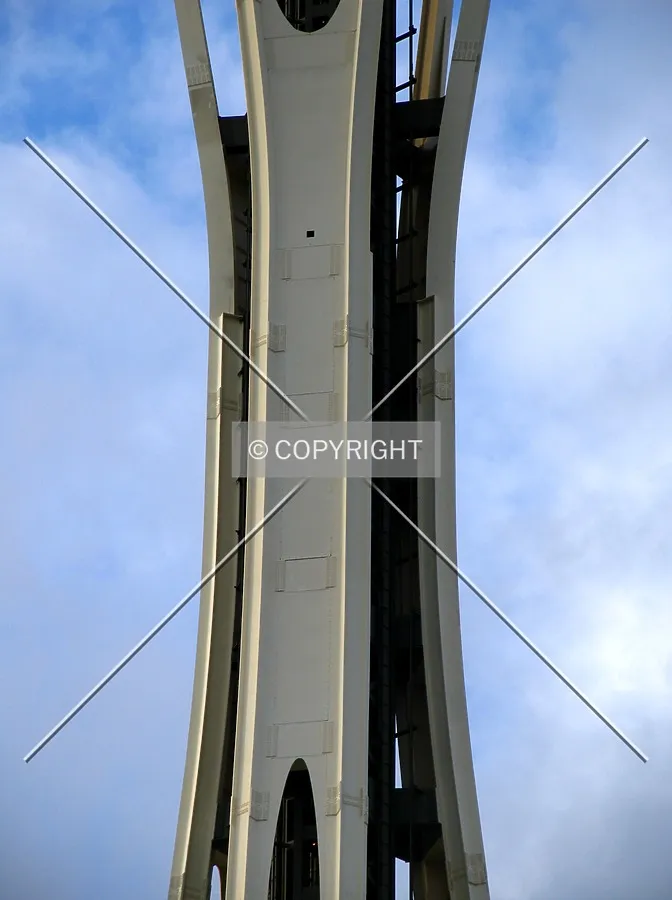 Thinnest part of the tower near the middle