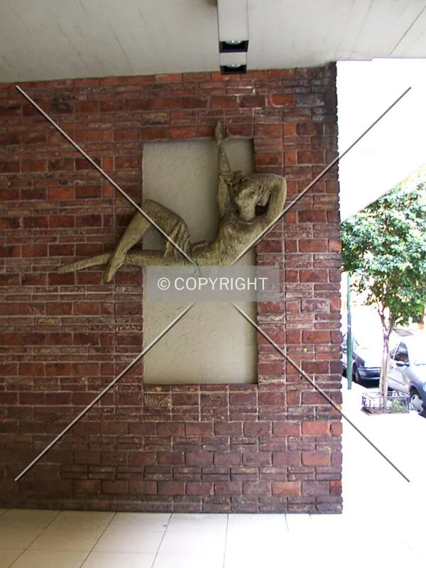 Sculpture next to the entrance