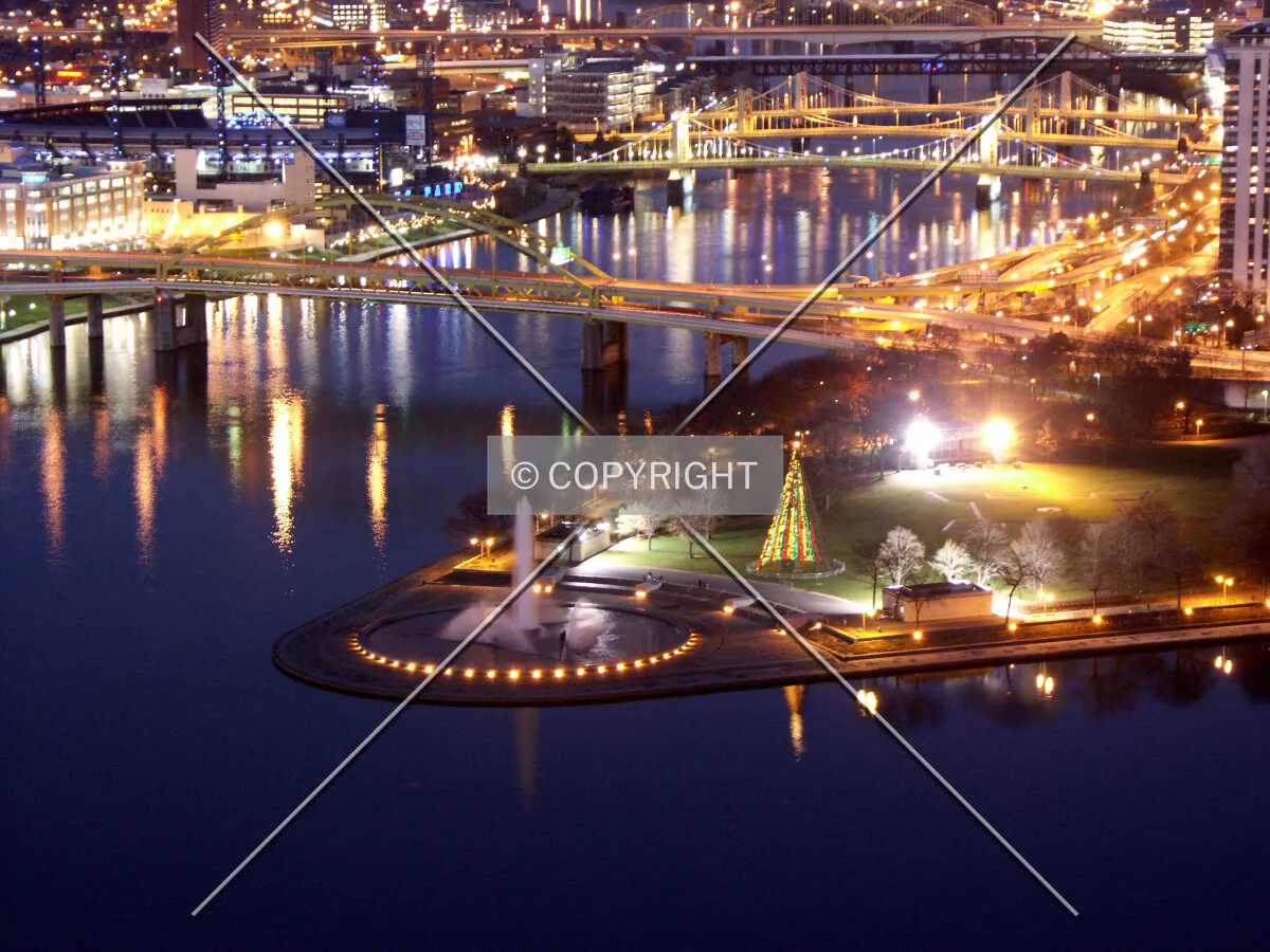 Golden Triangle at night
