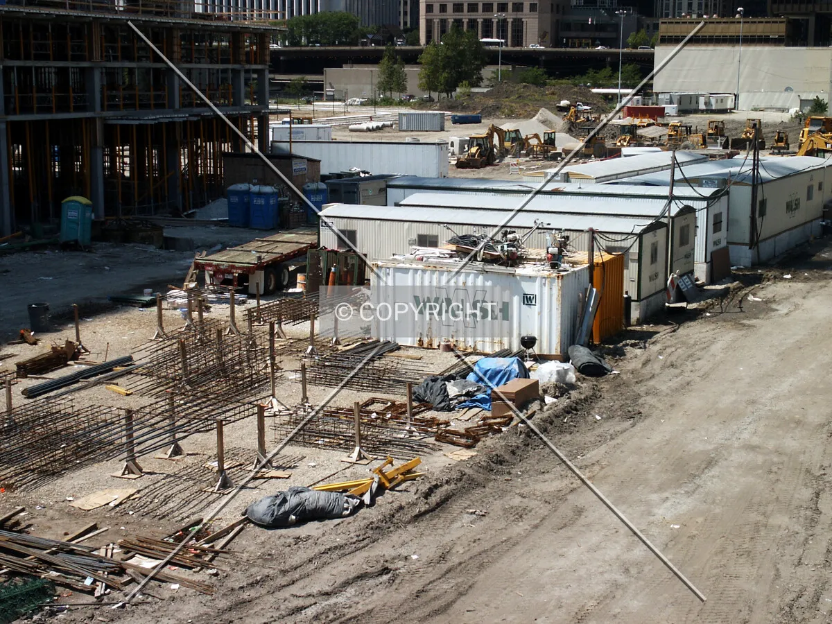 Staging area on the north side