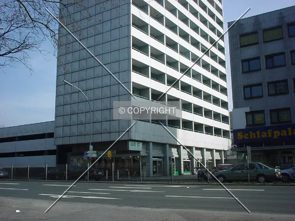Base of the tower; as seen from Alfredstraße