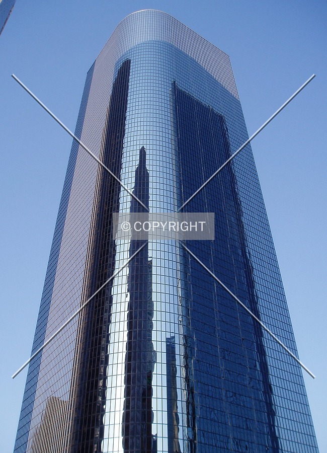 Looking up from the west on South Grand Avenue