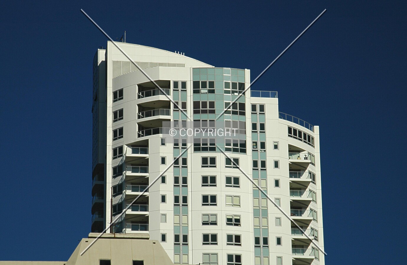 Top of the west facade