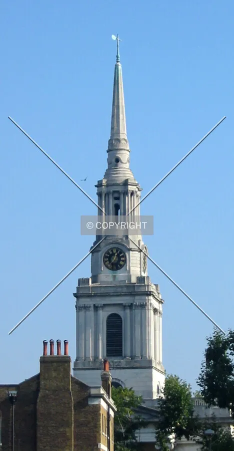 View of the spire from Lawless Street