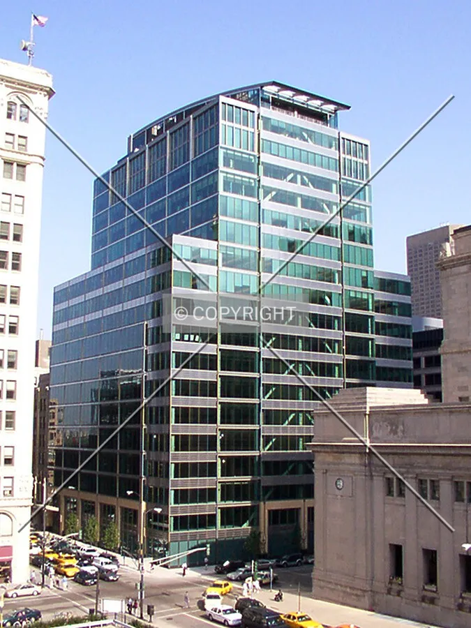View from the southeast before the addition of the spires