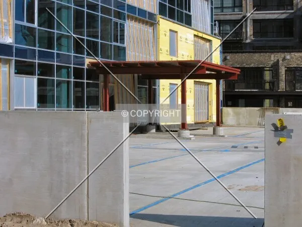Plaza and base from 4th Street North