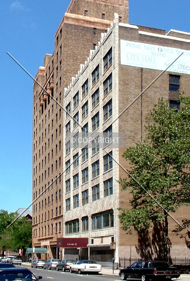 View from the southeast along Hill Street