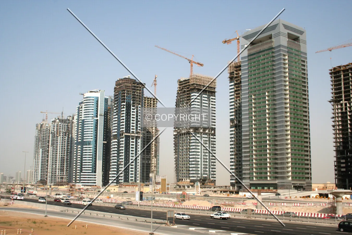 Looking east along Sheikh Zayed Road