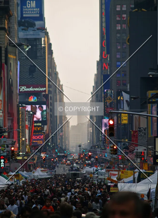 A view from around Times Square to the south