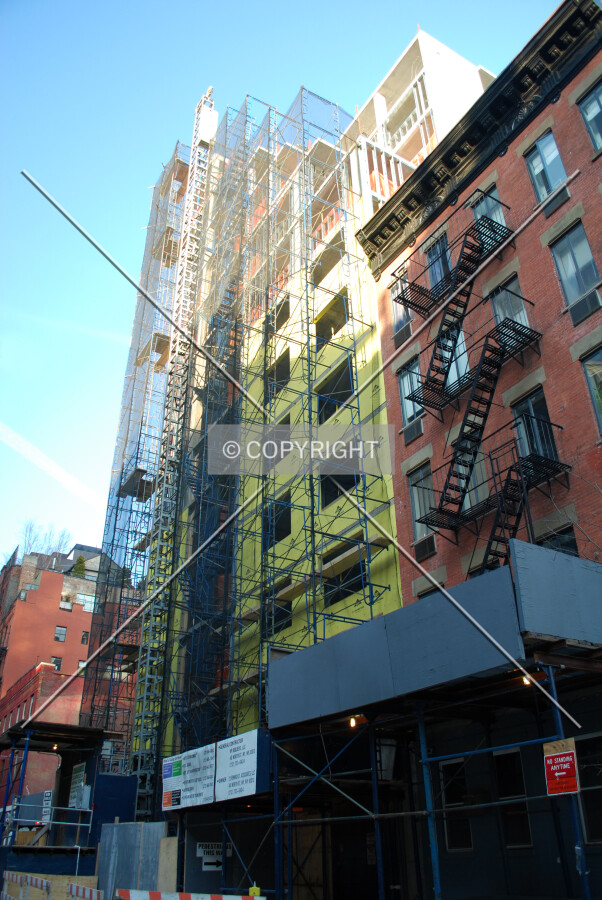 Looking up from Renwick Street