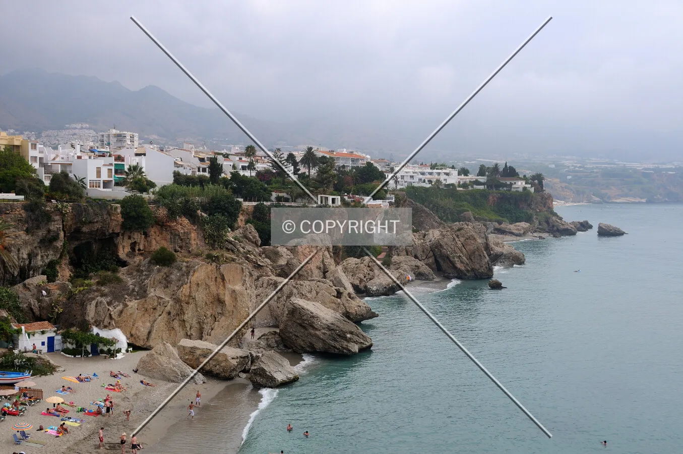 Cliffs to Mediterranean Sea in Motril