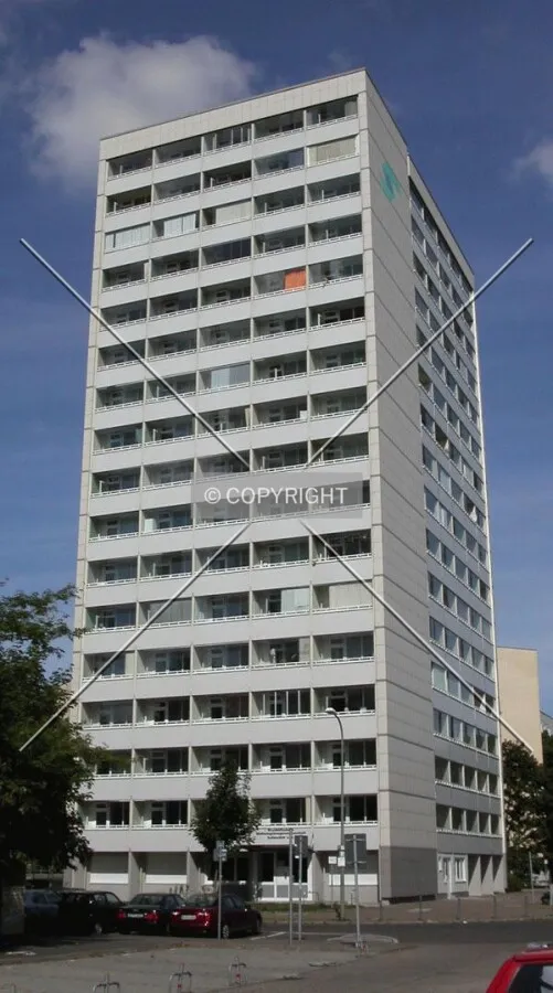 Front view of the building