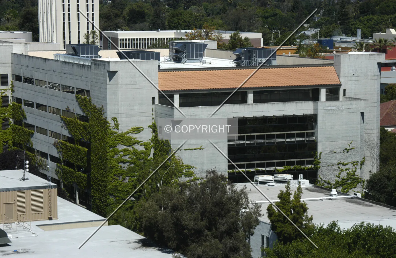 West side viewed from the University Library