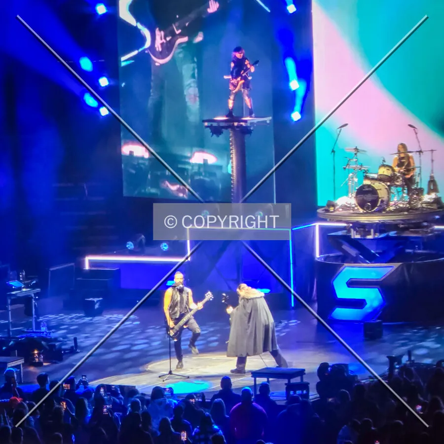 Skillet on stage at the 2025 WinterJam concert; January 18, 2025