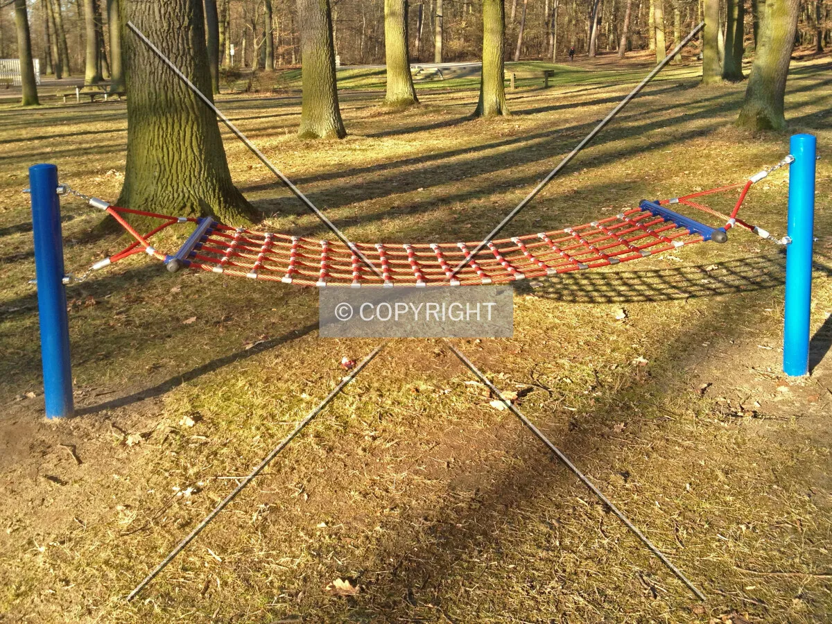 A hammock on a playground