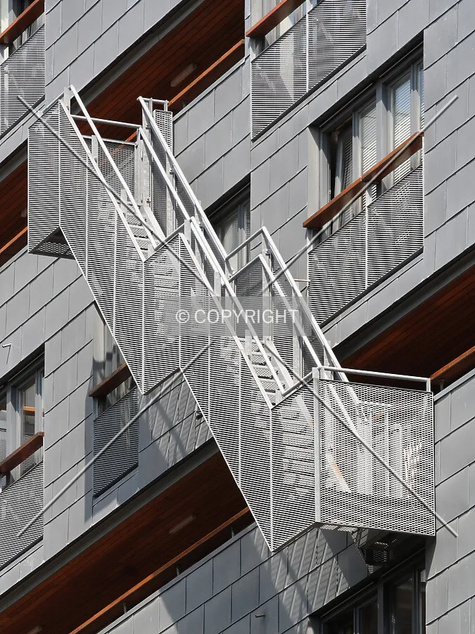 Staircase above the courtyard