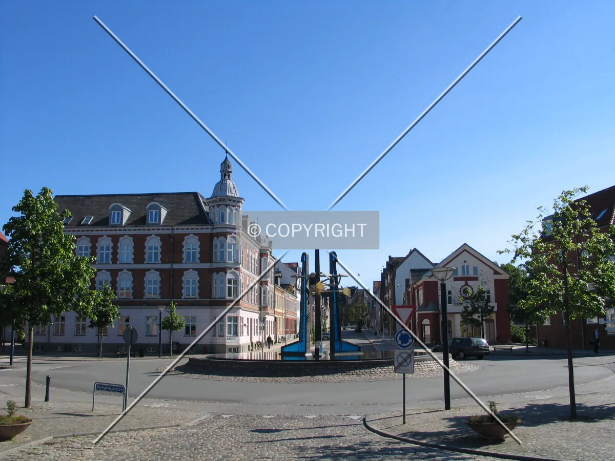 View down Jernbanegade (Railroad street)