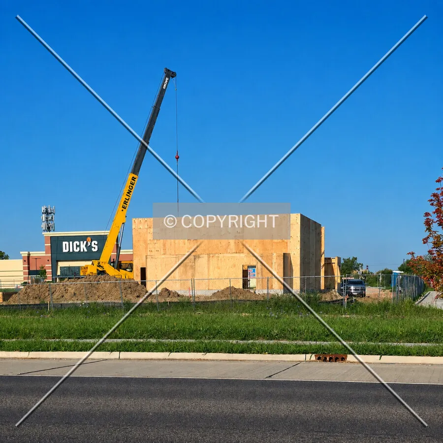 From the northeast during construction, Thursday, August 27, 2026