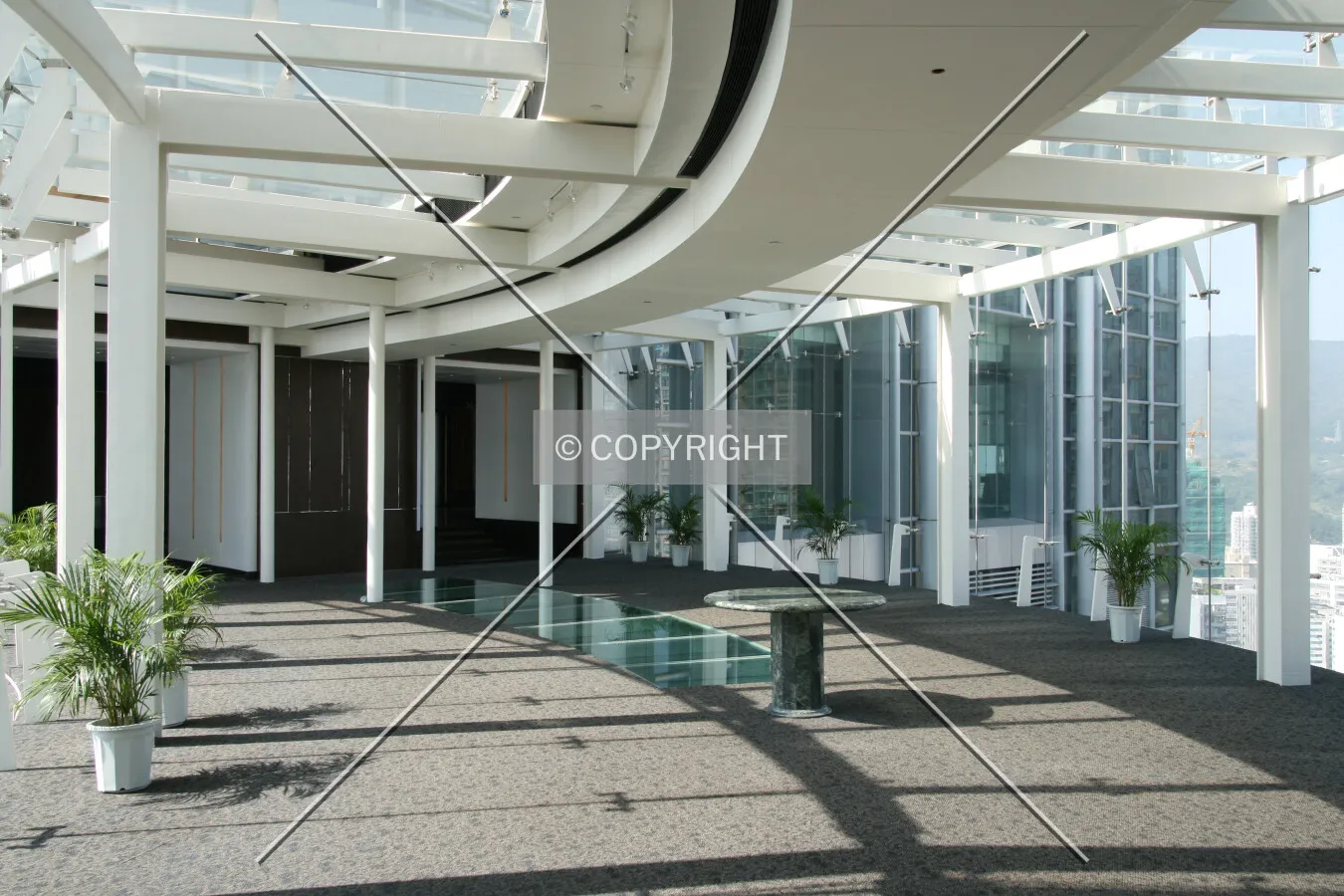 Skybridge between the two towers