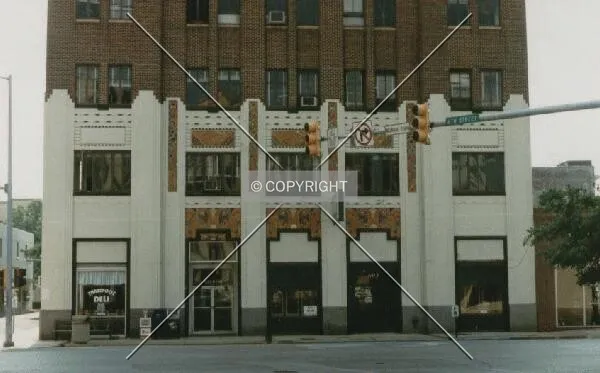 Street level view of facade