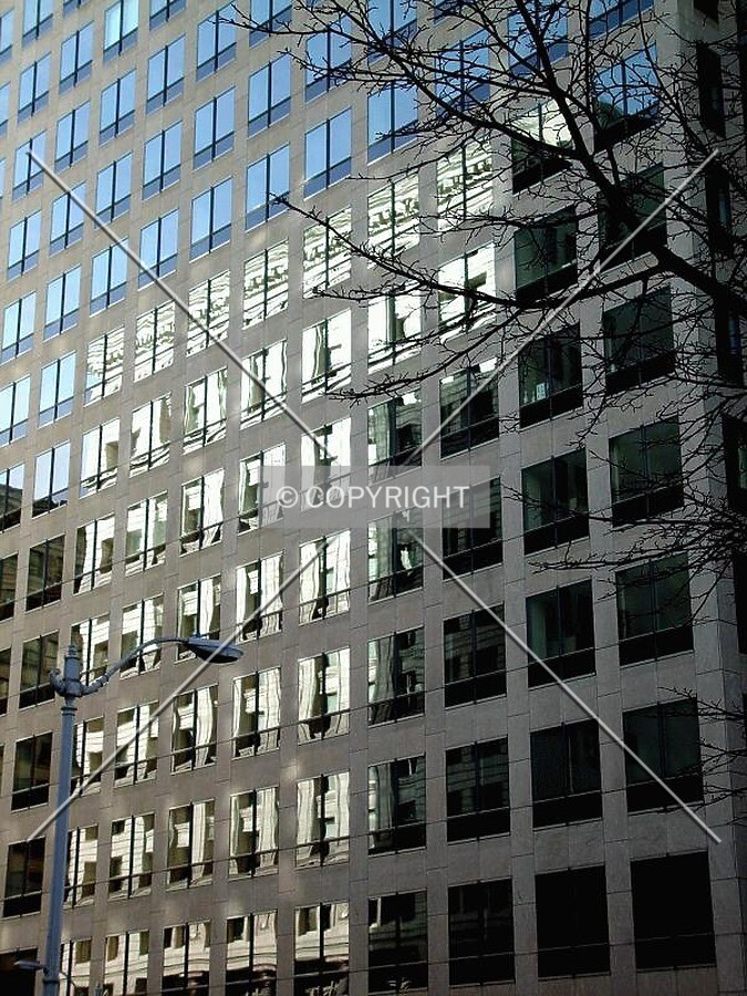 Close-up of Millennium's facade on January 26, 2003