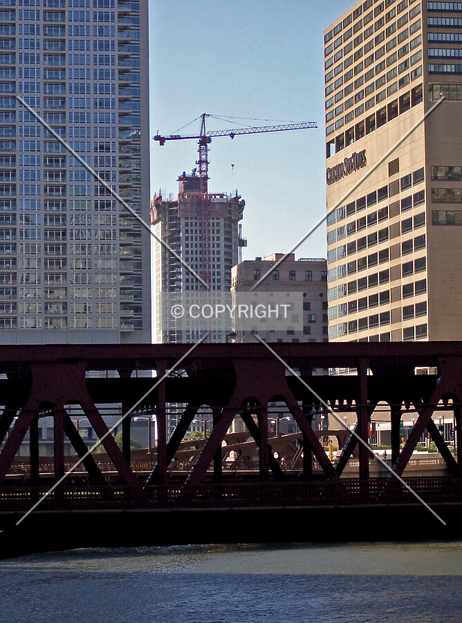Looking west along the Chicago River from the LaSalle Street Bridge