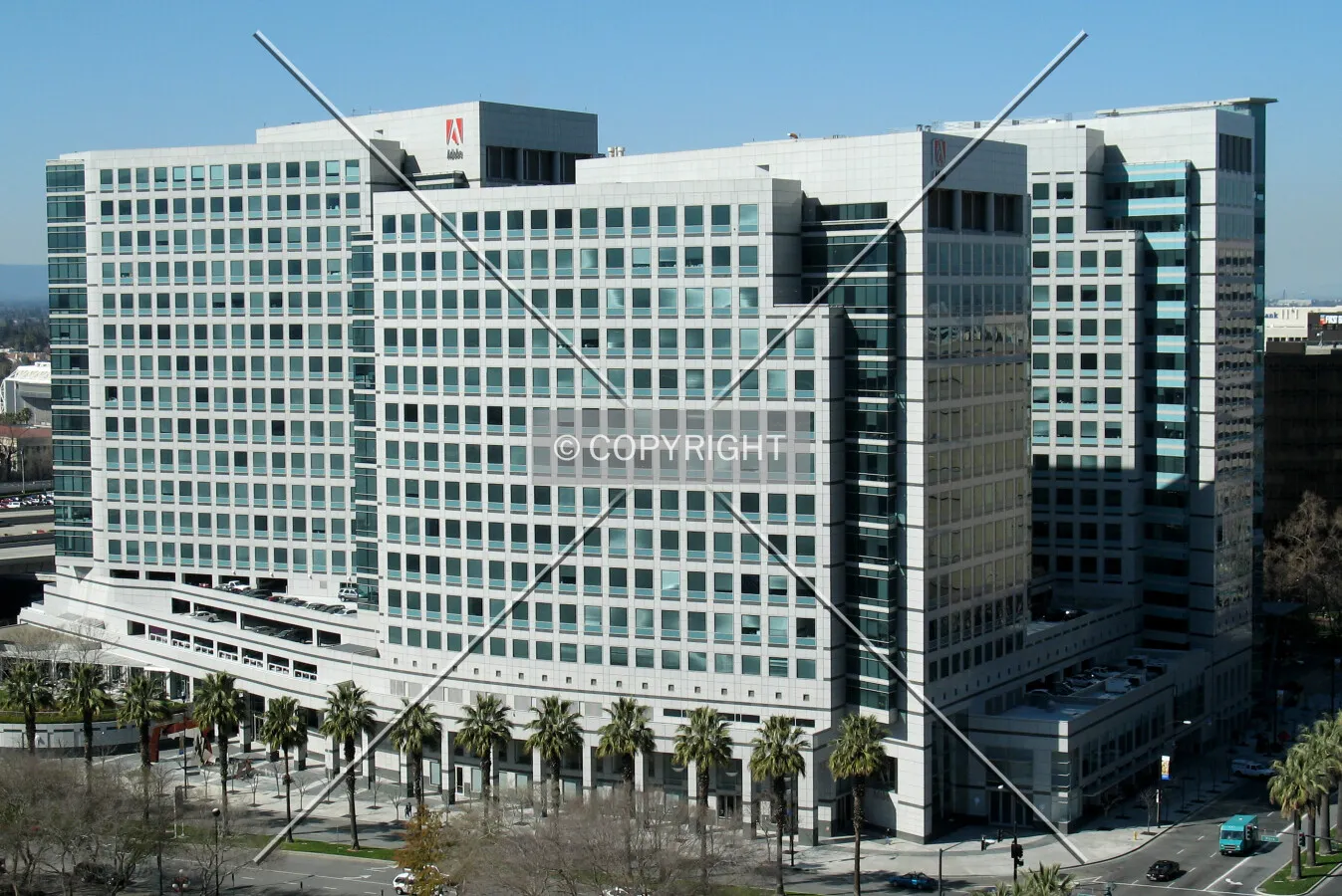 Adobe's three tower complex