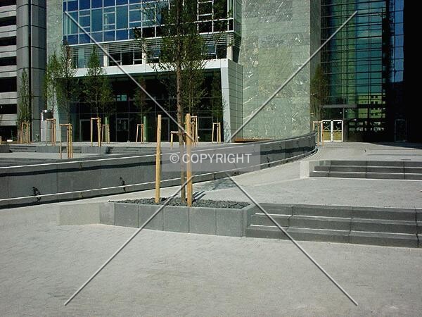 Plaza in front of main entrance