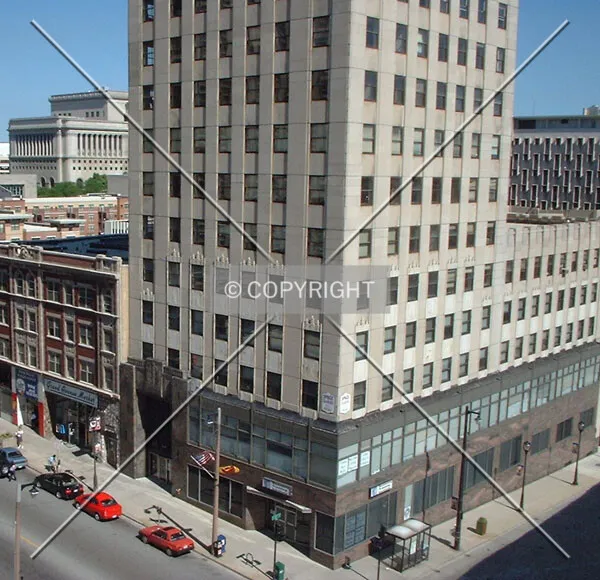 View to the northwest, lower floors detail