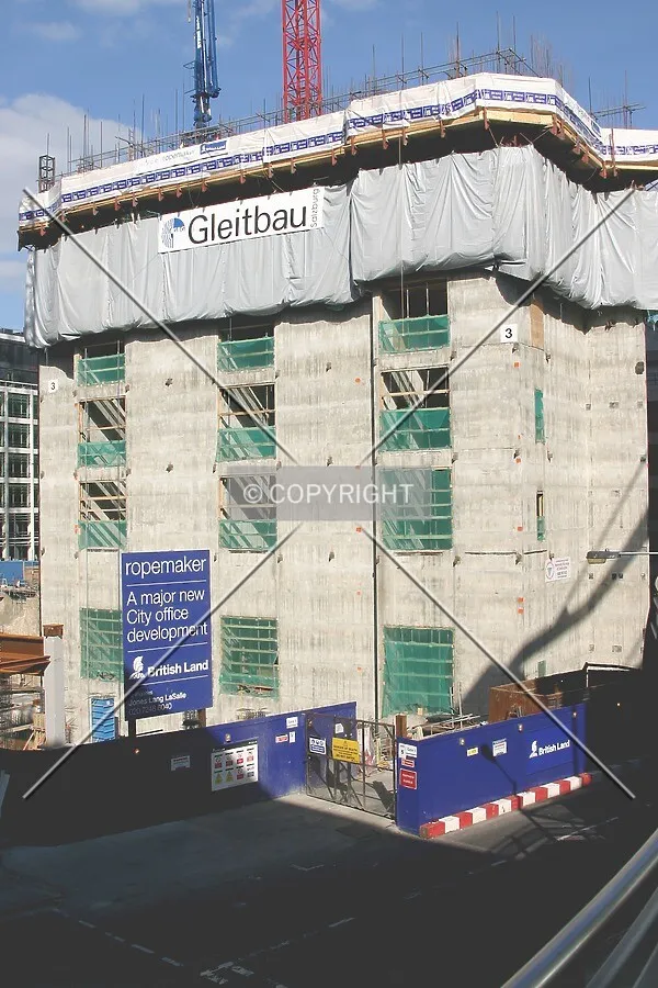 Elevated view of the core from Milton Court Walk