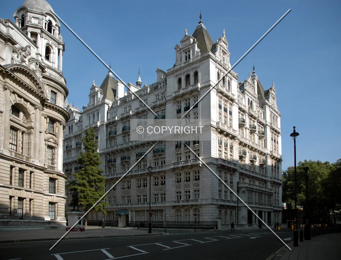 View looking east along Horse Guards Avenue