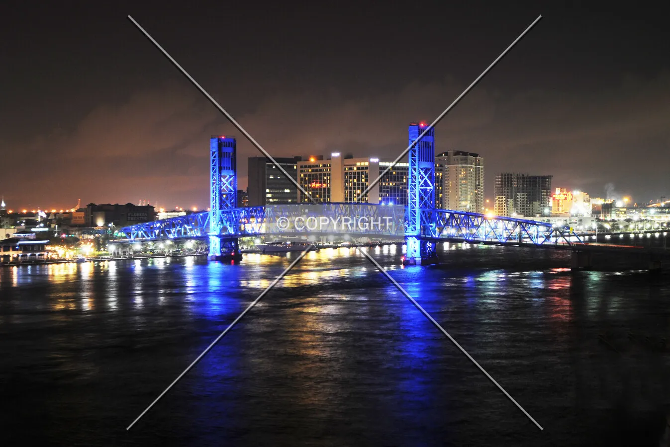 View from the southwest atop the Acosta Bridge