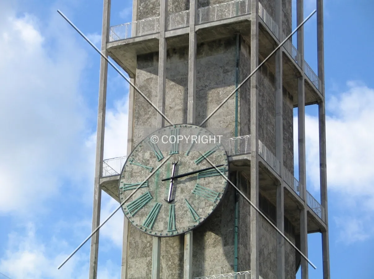 South view of the clock