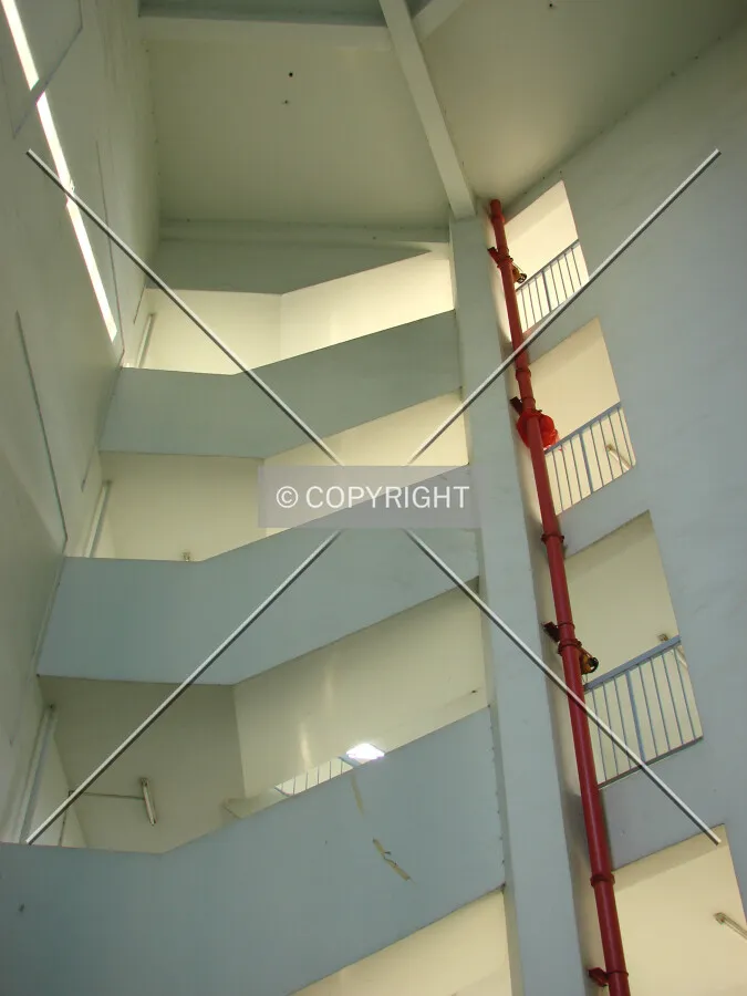 View of central stairwell