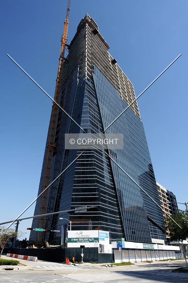 View from the southeast across Brickell Avenue