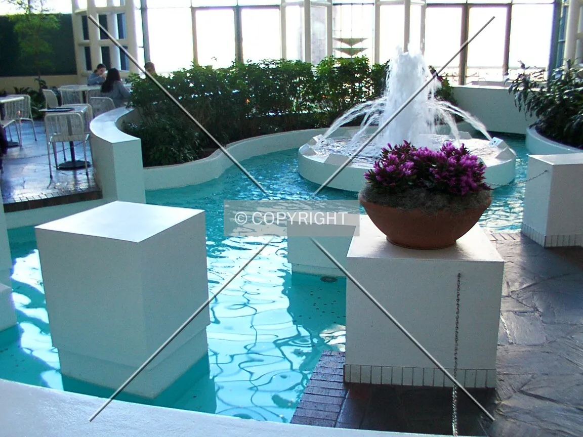 Fountain in the food court