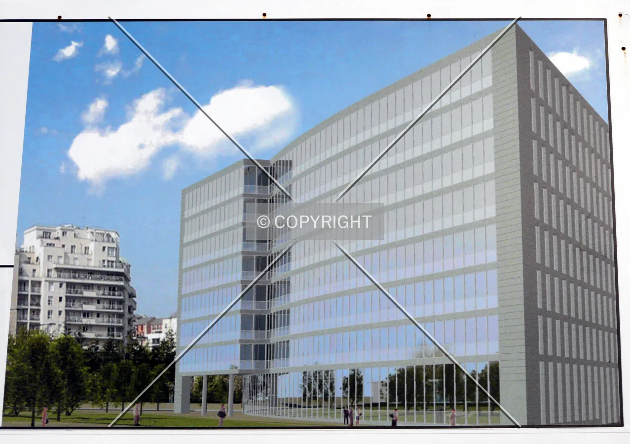 Photo of the rendering put up at construction site