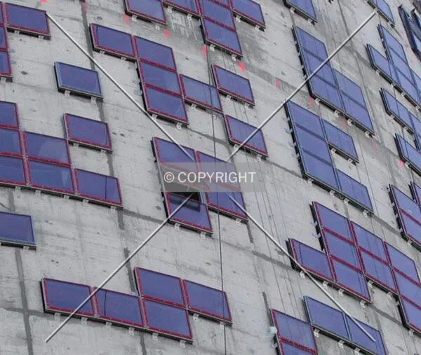 View of one open window in the north facade