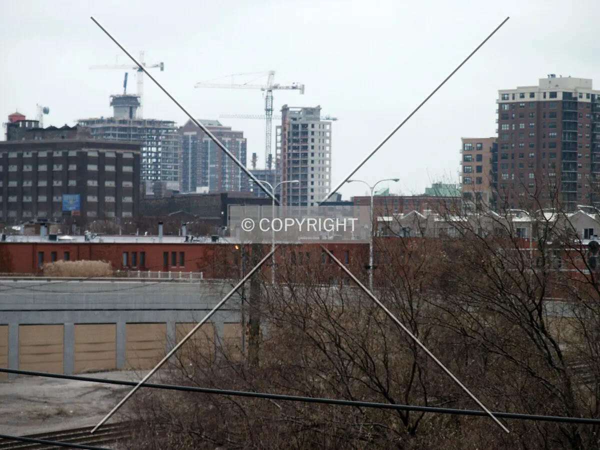 Looking southeast from the Roosevelt Road viaduct near LaSalle Street