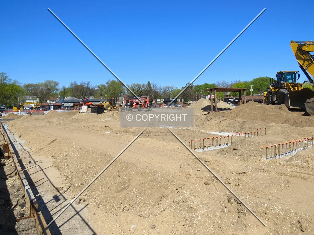 View to the northwest across the site