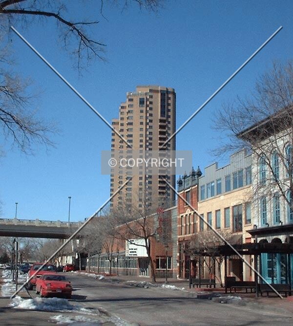 View to the northwest from Main Street, St. Anthony Main in foreground