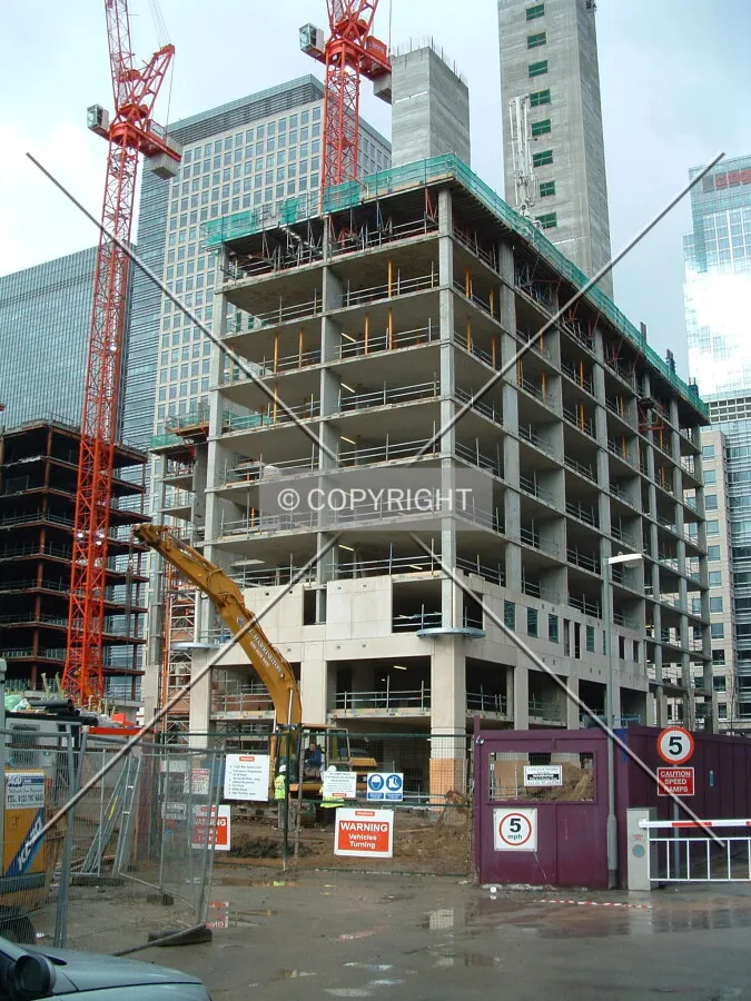 Nine floors are now visible and cladding has begun